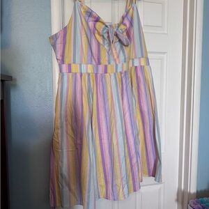 torrid Pastel Multi-Stripe Smocked Dress